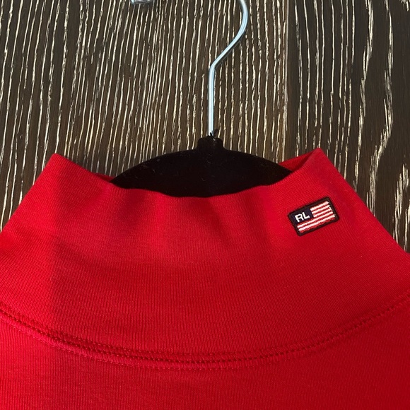 Red Polo Ralph Lauren mock neck long sleeve - Picture 2 of 3